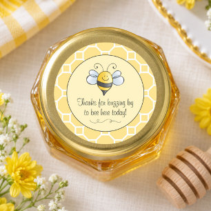 Sticker Rond Faveur de douche bébé en nid d'abeille de Bourdon