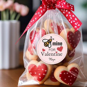 Sticker Rond Faveur de la Saint-Valentin pour abeille mienne