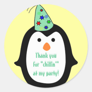 Sticker Rond Faveur de port d'anniversaire de casquette de