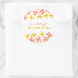 Sticker Rond Faveurs de fête pour fille Chic Pop avec des pâque