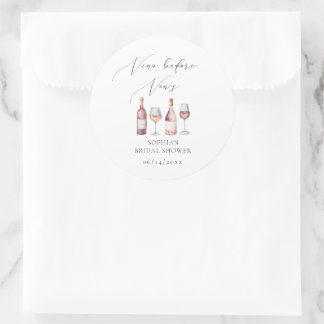 Sticker Rond Faveurs de Vino aquarelle avant les Voeux 