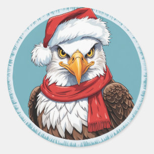 Sticker Rond Favoris de Noël animal amusant - Aigle 2