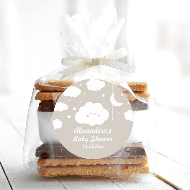 Sticker Rond Favoriser le Baby shower cloud (Créateur téléchargé)