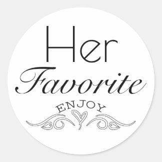 Sticker Rond Favoriser le sceau "Son préféré"