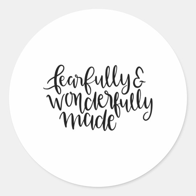 Sticker Rond Fearful et merveilleusement fait (Devant)