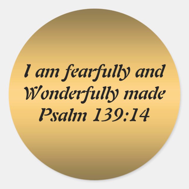 Sticker Rond Fearful et merveilleusement fait (Devant)