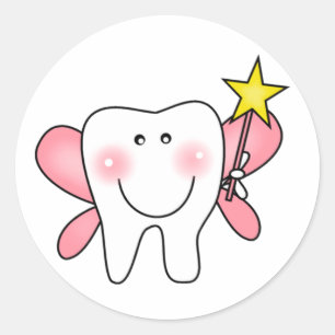 Sticker Rond Fée de dents
