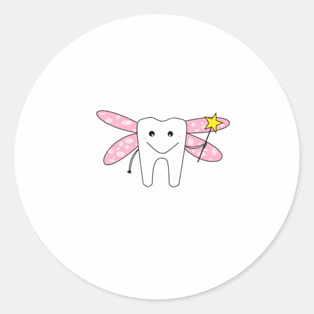 Sticker Rond fée des dents (Devant)