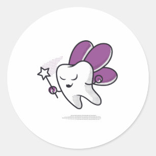 Sticker Rond Fée des dents