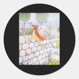 Sticker Rond Fée Rétro La Grande Automne Humpty Dumpty 1
