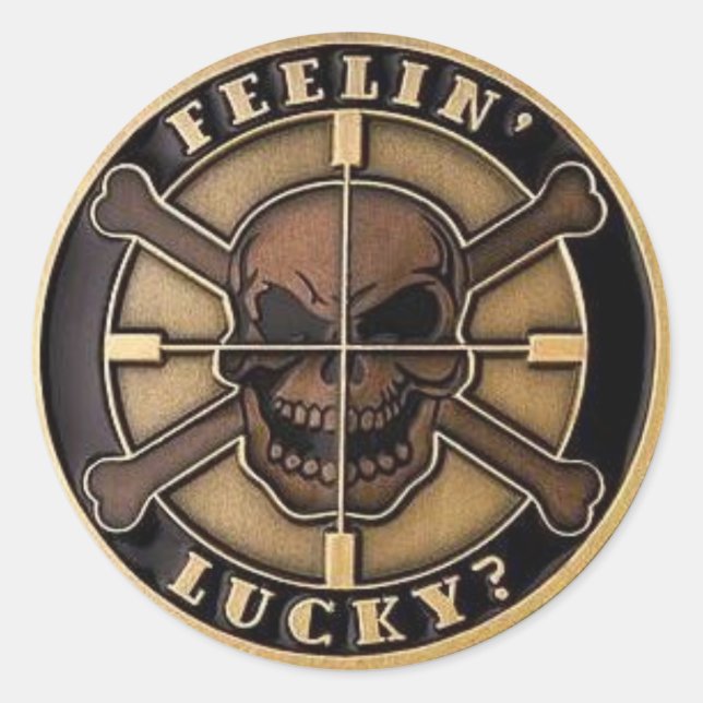 STICKER ROND FEELIN LUCKY ? (Devant)