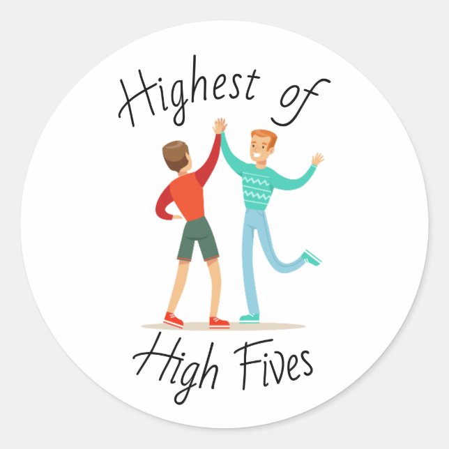Sticker Rond Félicitations à High Fives de High Fives Bravo (Devant)