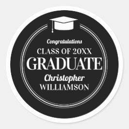 Sticker Rond Félicitations à la mode moderne