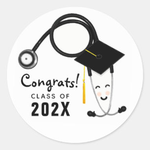Sticker Rond Félicitations aux infirmières diplômées