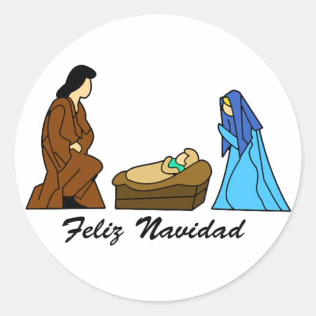 Sticker Rond Feliz Navidad (Devant)