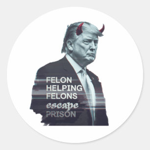 Sticker Rond Felon aide les Felons à échapper à la prison Mal T