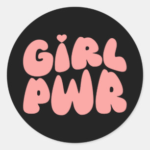 Sticker Rond Feministe du pouvoir féminin