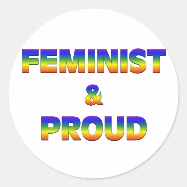 Sticker Rond Féministe et Fière (Devant)