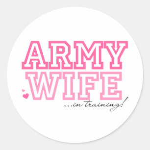 Sticker Rond Femme d'armée en formation