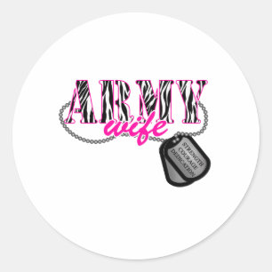 Sticker Rond Femme de l'armée