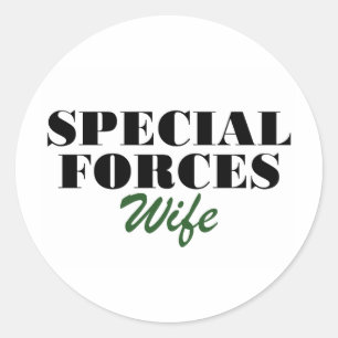 Sticker Rond Femme des forces spéciales