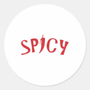 Sticker Rond Femme Épicé Fille Chaud Comme Poivre Bon Regard
