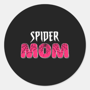 Sticker Rond Femme Spider Maman Super Famille Fête Mama Mères