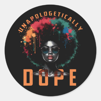 Sticker Rond Femmes africaines noires sans excuses