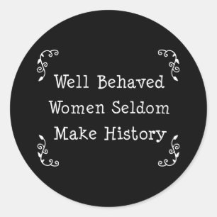 Sticker Rond Femmes bien conduites