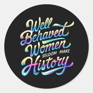 Sticker Rond femmes bien conduites