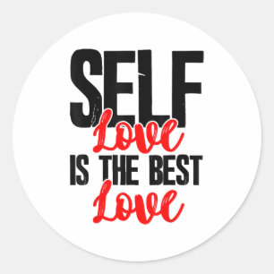 Sticker Rond Femmes Chemises D'Autonomisation - L'Amour De Soi