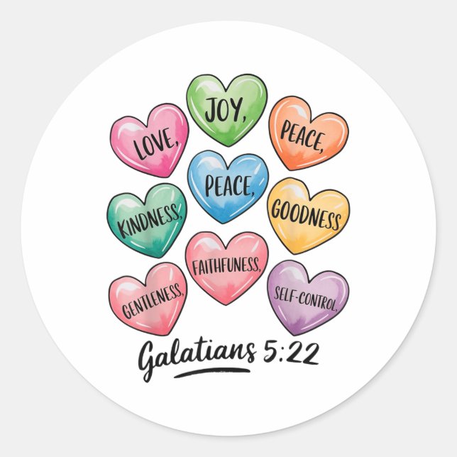 Sticker Rond Femmes Christian Valentine Galates Conversation H (Devant)