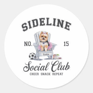 Sticker Rond Femmes en marge du club social Footballeuse maman 