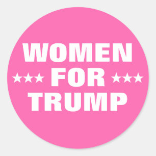 Sticker Rond Femmes pour l'élection de Trump MAGA rose