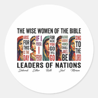 Sticker Rond Femmes sages de la Bible Leaders
