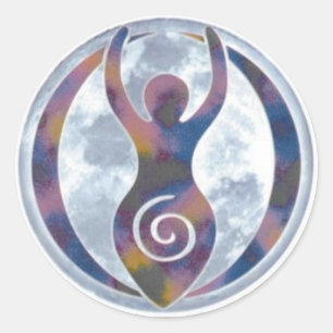 Sticker Rond Fenêtre-Autocollant en spirale de déesse