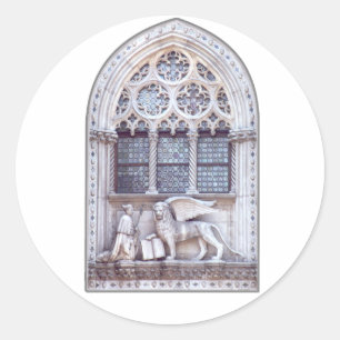 Sticker Rond Fenêtre de lion aile San Marco