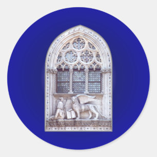 Sticker Rond Fenêtre de lion aile San Marco