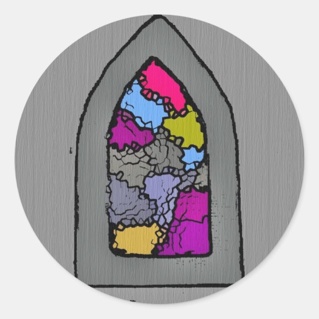 Sticker Rond Fenêtre spirituelle II (Devant)
