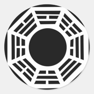 Sticker Rond Feng shui protection, miroir baguia, tai chi, éner