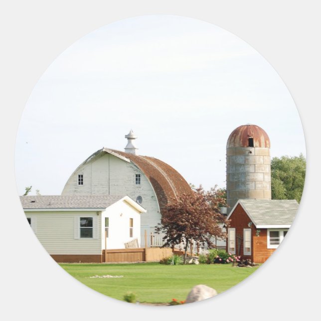 Sticker Rond Ferme d'Amish (Devant)