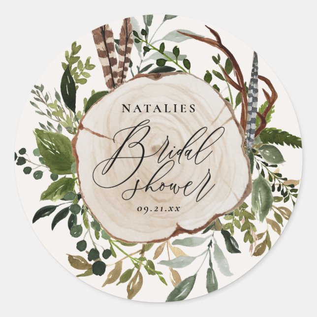 Sticker Rond Ferme rustique grange douche botanique (Devant)