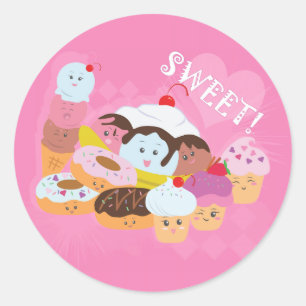 Sticker Rond Festins doux