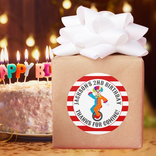 Sticker Rond Festival de cirque Carnival Anniversaire de enfant (Créateur téléchargé)