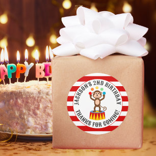 Sticker Rond Festival de cirque Carnival Anniversaire de enfant