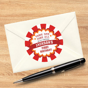 Sticker Rond Festival de cirque Carnival Anniversaire de enfant