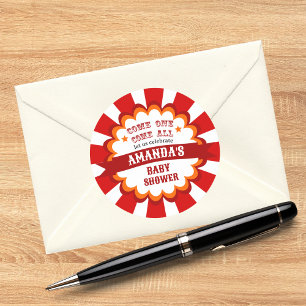 Sticker Rond Festival du Carnaval de cirque Baby shower