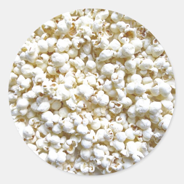 Sticker Rond Festive Popcorn Décor Photographie (Devant)