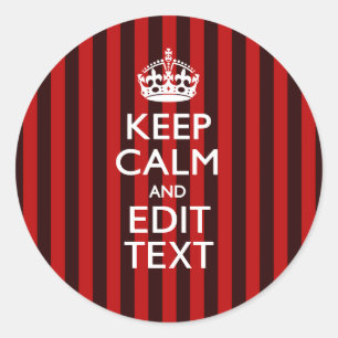 Sticker Rond Festiver garder le calme votre texte sur les bande