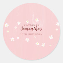 Fête Anniversaire Rose Daisées Sweet Girly Script